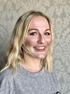 Logo trade mainostuote kuva: ATENA-kirkas kasvosuojus-suojanaamari suuta ja nenää varten 1461162