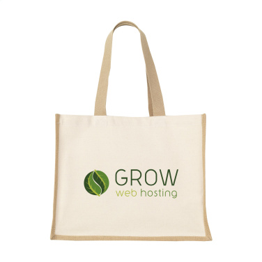 Logo trade liikelahja mainoslahja tuotekuva: Jute Canvas Shopper (320 g/m²) pussi
