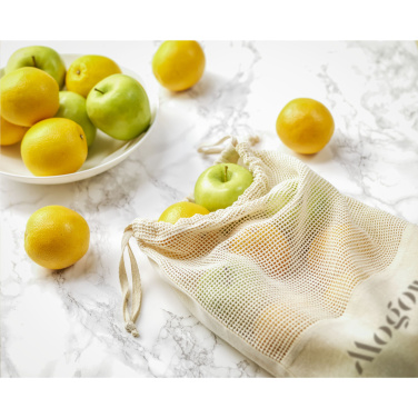 Logotrade liikelahjat kuva: Natura Organic GOTS Mesh Bag (120 g/m²) hedelmäpussi