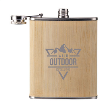 Logotrade liikelahjat mainoslahjat tuotekuva: Hipflask Bamboo 200 ml juomapullo