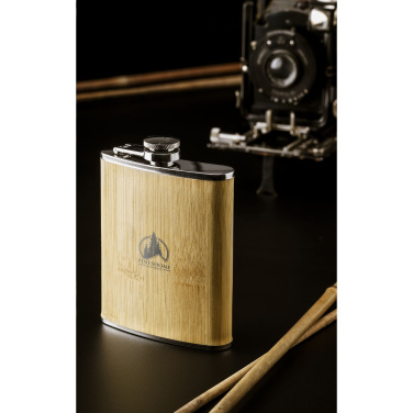 Logo trade mainoslahja kuva: Hipflask Bamboo 200 ml juomapullo