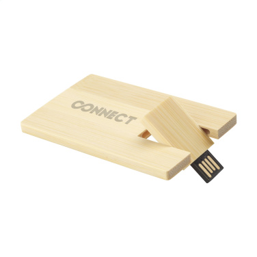 Logotrade mainoslahjat kuva: Luottokortti USB Bamboo 32GB