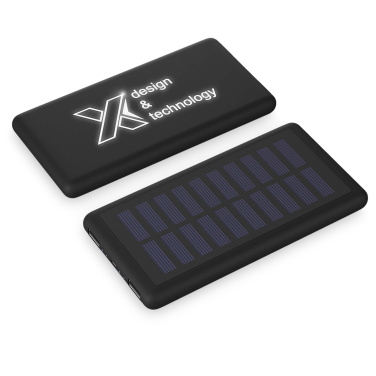 Logo trade liikelahjat tuotekuva: SCX.design P30 8000 mAh solar varavirtalähde, valaistuva