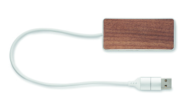 Logo trade mainostuote kuva: USB-keskitin 4 porttia 27,5 cm