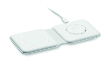 Logo trade mainoslahjat ja liikelahjat kuva: 2 in 1 taitettava laturi 15W