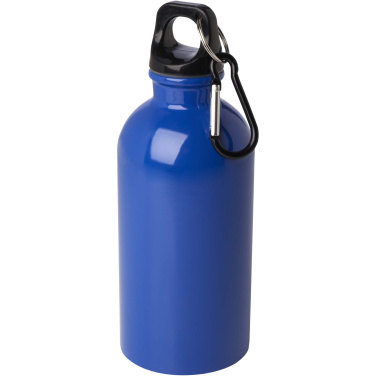 Logo trade mainostuote kuva: Oregon 400 ml:n RCS-sertifioitu, yksiseinämäinen, ruostumattomasta teräksestä valmistettu vesipullo jousihaalla