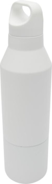 Logotrade mainoslahja ja liikelahja kuva: Odessy 600 ml:n RCS-sertifioitu kierrätetystä ruostumattomasta teräksestä tehty termospullo 300 ml:n kupilla