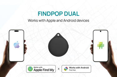 Logotrade liikelahja tuotekuva: Findpop Dual RCS -esineiden paikannin (IPX5)
