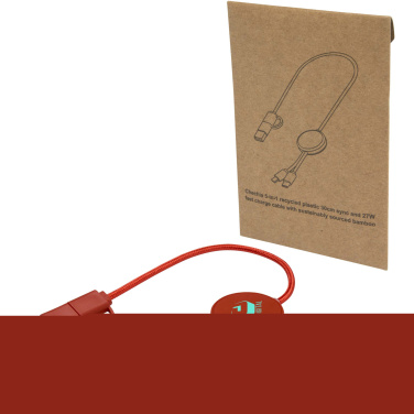 Logotrade verslo dovanos nuotrauka: „Citala 5-in-1“ perdirbto plastiko 30 cm duomenų sinchronizavimas ir 27 W greito įkrovimo laidas