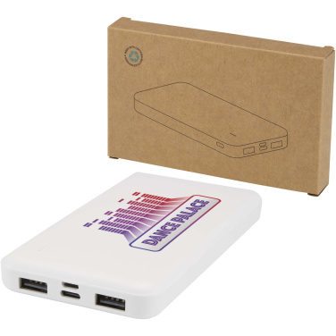 Logotrade dovana nuotrauka: „Intan“ 10 000 mAh 10 W perdirbto plastiko išorinė baterija
