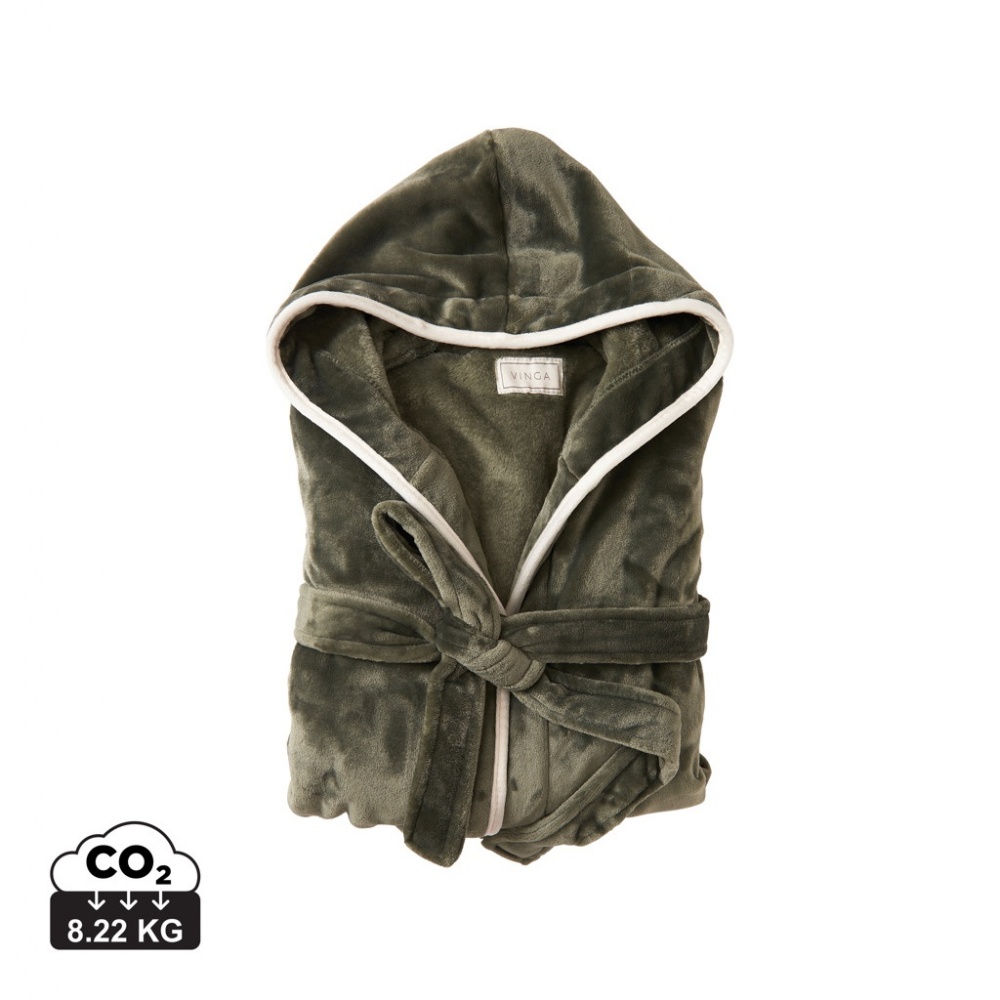 Logotrade Ideja dāvanas foto: VINGA Louis luksusa plīša RPET halāts izmērs L-XL
