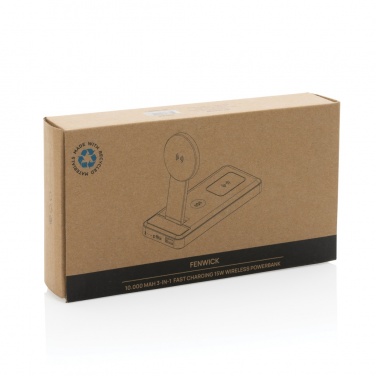 Logotrade biznesa dāvanas foto: Fenwick RCS otrreizēji pārstrādāta plastmasa 10000mah 3 vienā ātrā jaudas banka