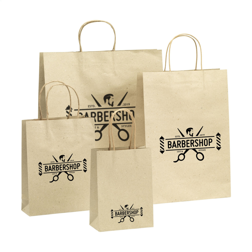 Logotrade biznesa dāvanas foto: Leaf It Bag pārstrādāts zāles papīrs (120 g/m²) M