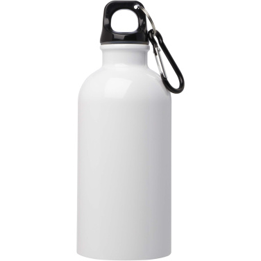 Logotrade korporatīvās dāvanas foto: Oregon 400 ml RCS sertificēta vienas sienas nerūsējošā tērauda ūdens pudele ar karabīni