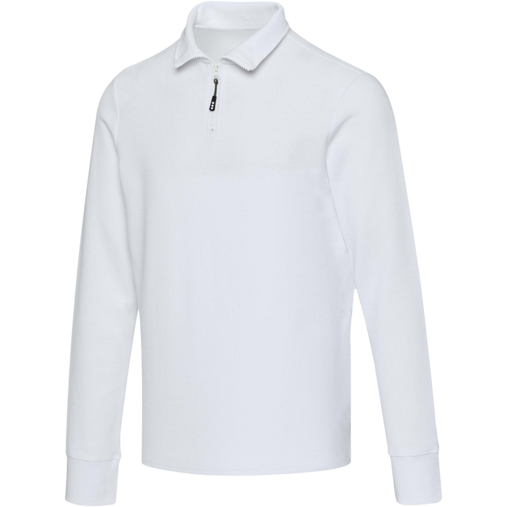 Logotrade logo dāvanas foto: Zeus garpiedurkņu unisex polo krekls ar pusrāvējslēdzēju