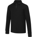 Zeus garpiedurkņu unisex polo krekls ar pusrāvējslēdzēju, Melns