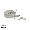 Arc RCS pārstrādāts īpaši plāns 60 W 2 vienā magnētiskais kabelis, pelēks