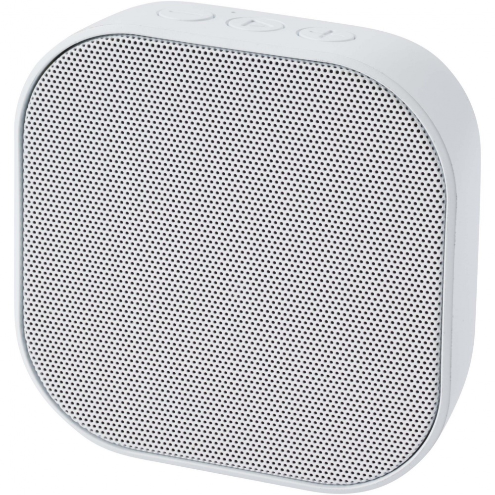 Лого трейд pекламные cувениры фото: Stark 2.0 мини-колонка с функцией Bluetooth® из переработанной пластмассы, сертифицированной по стандарту RCS, мощностью 3 Вт