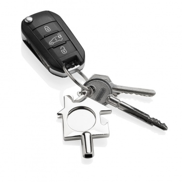 Логотрейд pекламные cувениры картинка: Брелок 3 в 1 из переработанного цинкового сплава RCS