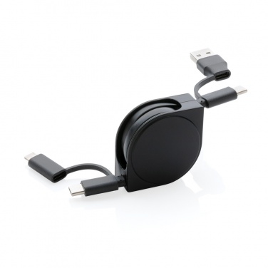 Лого трейд pекламные подарки фото: Кабель RCS 6-в-1 из переработанного пластика и TPE