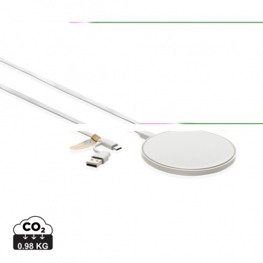 Логотрейд бизнес-подарки картинка: Беспроводное зарядное устройство RCS мощностью 10 Вт из переработанного пластика