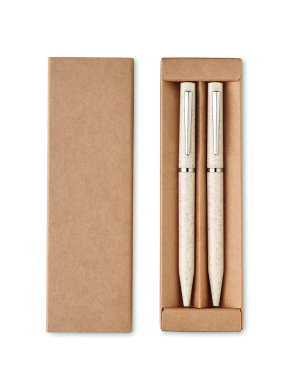 Лого трейд pекламные продукты фото: Wheat straw/ABS twist pen set