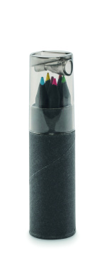 Логотрейд бизнес-подарки картинка: 6 black colouring pencils