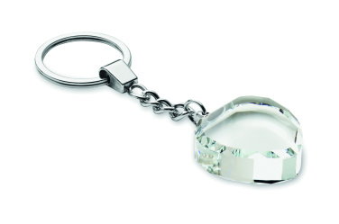 Логотрейд бизнес-подарки картинка: Glass heart award key ring