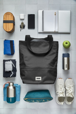 Логотрейд pекламные cувениры картинка: Черная термосумка-тоут/холодильник Blum 16 л