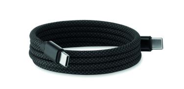 Логотрейд pекламные подарки картинка: Braided magnetic cable in RPET