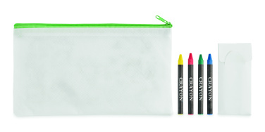 Логотрейд pекламные продукты картинка: Pencil case with 4 crayons