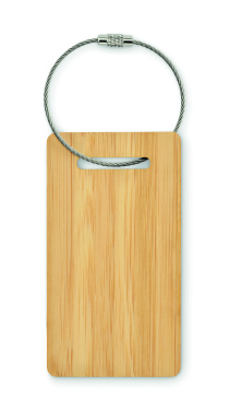 Лого трейд бизнес-подарки фото: Bamboo luggage tag