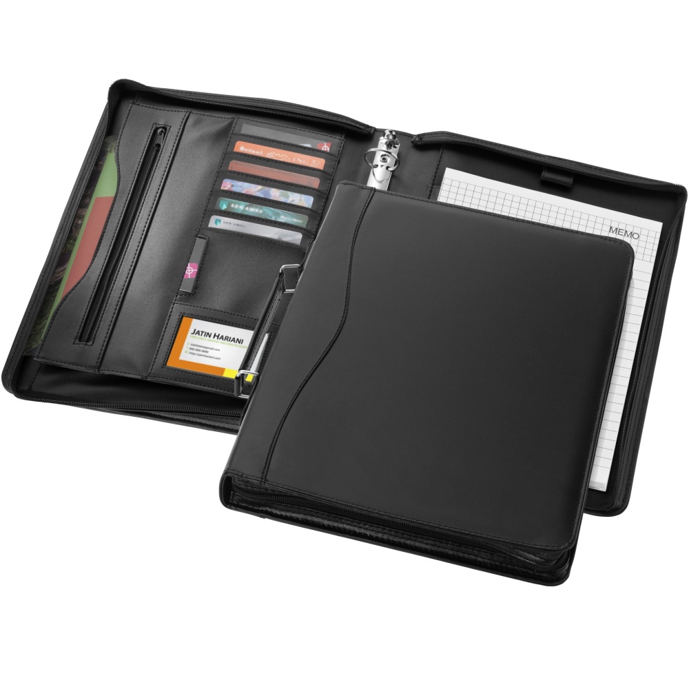 Logotrade profilprodukter bild: Ebony A4-mapp med handtag