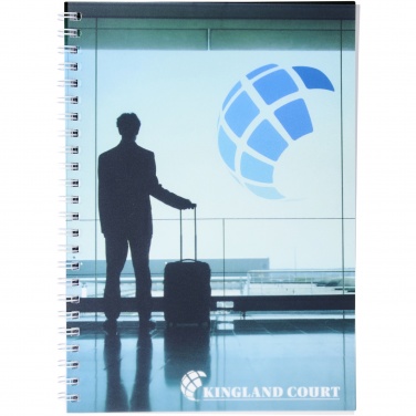 Logotrade profilprodukter bild: Desk-Mate® wire-o A5 anteckningsblock PP-omslag