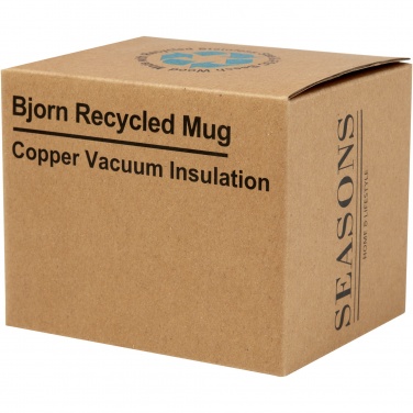 Logotrade profilprodukter bild: Bjorn 360 ml RCS-certifierad mugg i återvunnet rostfritt stål med kopparvakuumisolering