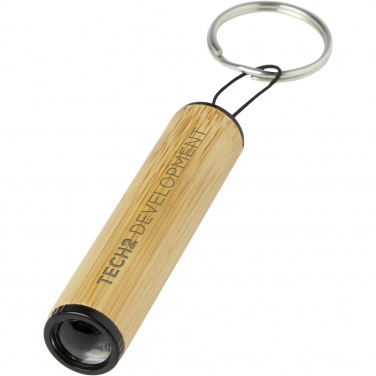 Logotrade presentreklam bild: Cane nyckelring i bambu med lampa