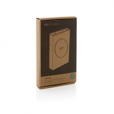 Logotrade profilprodukter bild: Terra 5.000mAh/5W trådlös powerbank RCS återvunnen aluminium