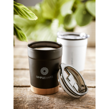 Logotrade profilreklam bild: Kobe Bamboo RCS Recycled Steel 350 ml kaffekopp