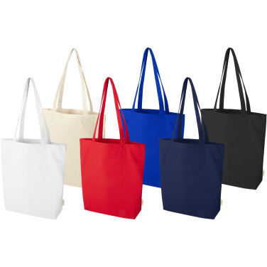 Logotrade kampanjprodukter bild: Odisha 180 g/m² tygväska av ekologiskt OCS-material med bred botten, 11 l