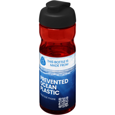Logotrade profilprodukter bild: H2O Active® Eco Base 650 ml sportflaska med uppfällbart lock